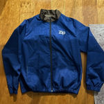 Royal Blue Zip Lightweight Windbreaker Jacket MEDIUM Photo 0