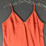 A New Day  S Satin Spaghetti Strap V-Neck Slip Dress Midi Sexy‎ Sleek Split Hem Photo 2