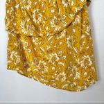 Madewell Silk One-Shoulder Ruffle Top in Yellow Assam Floral S Photo 9