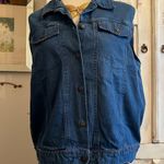 Vintage Alfred Dunner Embroidered Denim Vest Floral Cottagecore Western Sz 14 Blue Photo 3