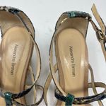 Alexandre Birman  Leather snake embellished blue Print Espadrilles sz 9.5 Photo 3