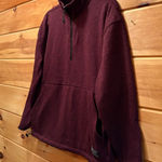PINK - Victoria's Secret Pink Victoria’s Secret 1/4 Zip Pullover Fleece Jacket Burgundy Medium Photo 0