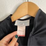 Gunne Sax Bolero Black Satin Puff Sleeve Cardigan Size Large Photo 1