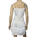 Ro’s Market by Roberta Freymann XS White Cotton Gauzy Embroidered Tank Dress Photo 4