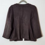 Allison Daley  Brown Faux Suede Jacket Medium Photo 4