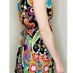 ECI New York Colorful Abstract Floral Paisley Mini Beaded Dress Photo 6