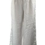 Madewell The Harlow Linen White Pleated High Rise Wide Leg Trousers Pants 10P Photo 0