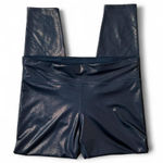 Target JOY LAB Womens Leggings Metallic Shimmer Navy Blue Activewear Athletic Size L Photo 0