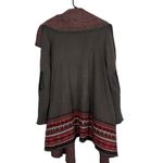 Kensie Brown Multicolor Boho Waterfall Draped Front Knit Cardigan Women Sz M/L Photo 1