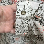 Anthropologie Enchanted Oversized Cotton Cream Floral Button Up Shirt size M/L Photo 6