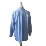 Athleta  Performance Poplin Top Oversized Heron Blue Medium 882549 Photo 4