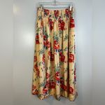 THE GREAT 100% Silk Viola Echo Rose Floral Print Maxi Skirt Size 2 Red Photo 1