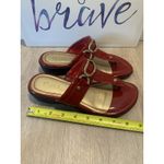 Unisa (15) womens sandals size 5.5 red color and gold Photo 1