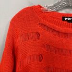 Planet Gold  Shredded Dolman Open Kit Crop Sweater Photo 10