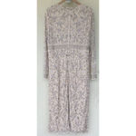 Mac Duggal 10812 Beaded Tea Length Dress Sheer Long Sleeves Womens Size 14 Party Photo 5