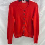 ZARA  Orange Knit Cardigan Sweater Size Medium Photo 0