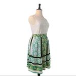 New York & Company Women's Skirt Green Scarf Print Full Pleated Plus Size 18 Photo 1