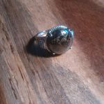 Matrix Silver Shungite and White Zircon Stainless Steel Ring (Size 10) Photo 7