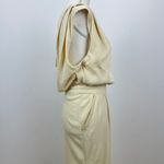 Free People  Avery One Shoulder Jumpsuit Wide Leg Pockets Cream Ivory US 4 NWT Photo 11