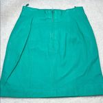 wilson's leather Vintage Wilsons 100% Leather Green Skirt Sz 8 Photo 2