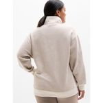 Athleta S Forever Fleece 1/4 Zip Sweatshirt Wildwood Heather Two Tone Small Photo 4