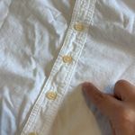 CP Shades  Micro Corduroy Tunic Shirt Dress White Button Down Long Sleeve S Photo 5