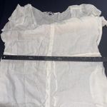 Lands' End Button Quiet Luxury Beach White Minimalist Pockets Boho Linen Dress Photo 7