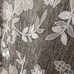 Entro  Floral Sleeveless Tiered Peplum Tank Top Gray Small Layered Criss-Cross Photo 6