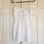 Reformation  The Andie Mini Dress White Linen Blend Ruffle Bustier Smocked Back 8 Photo 10