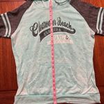 Avalon Apparel Clearwater Beach Florida Lightweight Mint Green Grey Hoodie L Size L Photo 3