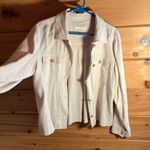 Lucky Brand Women’s small  long sleeve button down jacket color beige Photo 4