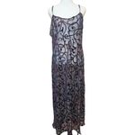Victoria's Secret Vintage 90s Victoria’s Secret Burnout Velvet Sheer Purple Long Slip/Gown Large Photo 3