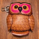 Leather Boho Owl Coin Purse Photo 0
