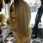 Wig blonde black asymmetrical bob 2019 lacefront Photo 4