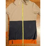 Ampersand Avenue Size M Colorblock Modern Twee Cowl Neck Sweatshirt Thumb Holes Blue Size M Photo 3