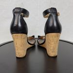 Marc by Marc Jacobs Logo Disc Womens Sandals Size 9 Black Cork Leather Wedge Photo 3