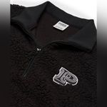 PINK - Victoria's Secret  NWT Cozy Fleece Half Zip Pullover Black Teddy Jacket S Photo 3