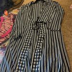 Tory Burch  navy, black & White tie front large duster Photo 0