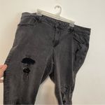 Maurice's Plus Size Faded Black Ripped Repair Distressed Raw Hem Skinny Jeans 24W Photo 8