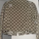 c'isa Tan Checkered, Cropped Denim/Jean Jacket Photo 3