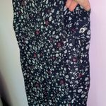 Imaginary Voyage S Overalls Rayon Knit Boho Floral Pants Jumpsuit Pockets Blue Photo 3