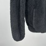 Zyia  black Sherpa 1/4 zip pullover M cozy warm outdoor activewear neutral soft Photo 6