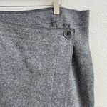 Talbots Wool Blend Asymmetrical Faux Wrap Casual Business Mini Pencil Skirt Photo 1