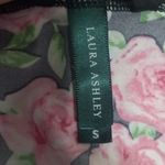 Laura Ashley Pink and Black Rose Printed Vintage Wrap Style Robe Photo 10