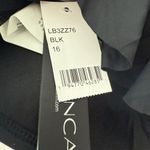 La Blanca Island Goddess Black Ruffle Bandeau Bra Bikini Swimsuit Top Size 16 Photo 2