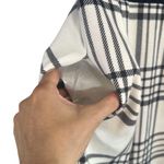 Eliza J Black & White Plaid Zipper Back Knit Cozy Sweater Dress Women Sz 6 Photo 4