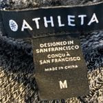 Athleta Vital V-Neck Tunic Sweater Women M Gray Marled Wool Cashmere Blend Cozy Photo 2