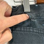 RE/DONE  Levi’s High Rise Wide Legs Raw Hem Distressed Black Denim Jeans 28 Photo 9