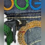 COOGI Rare Vintage Embroidered Rainbow Jeans Low Rise Skinny Leg 3/4 in EUC Photo 4