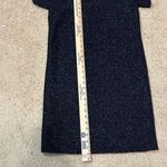 Tory Burch Tinsel sparkle shift short sleeve dress navy blue black scuba size XS Photo 9